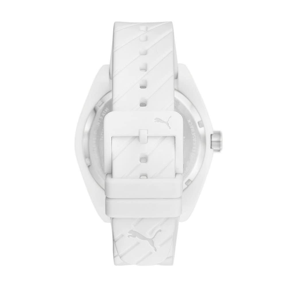 PUMA Street Watch pour Homme, Mouvement à Quartz avec Bracelet en polyuréthane, Silicone, Cuir ou Acier Inoxydable