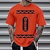 2026 T-Shirts for Men Short Sleeve Summer T-Shirt Outdoor Leisure Shirt Casual Urban Tops Lifestyle Cute T Shirt Streetwear Men's Sports Shirt Men's T-Shirt, orange, S #1