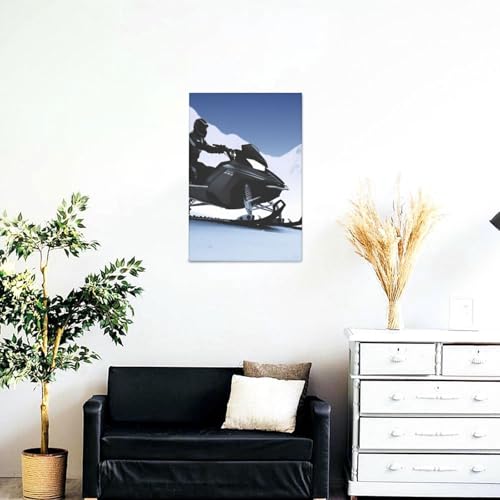 Toile murale abstraite de prestige RLDOBOFE art motoneige chic - 7