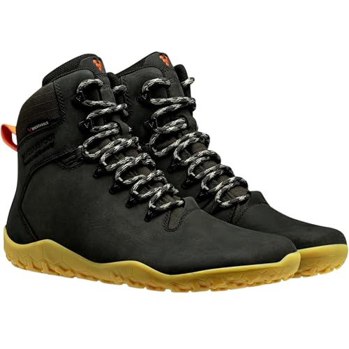 Image of Vivobarefoot Magna Forest ESG, Womens Leather And Wool Hiking Trainers With Barefoot Sole