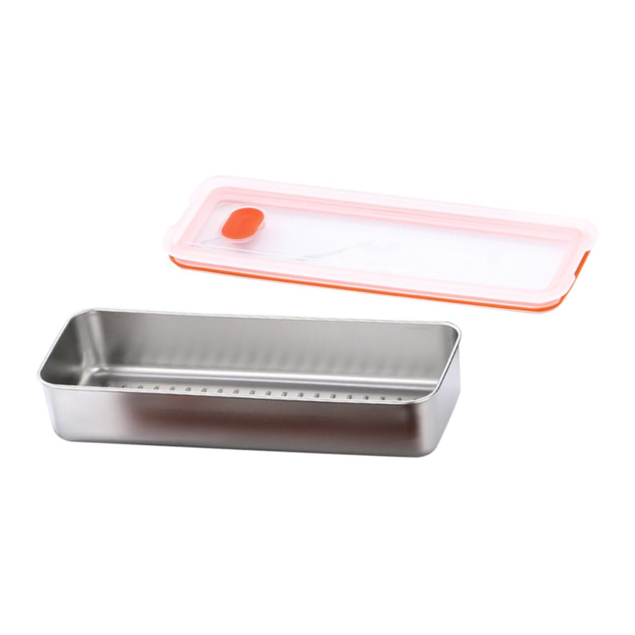 Amosfun 3pezzi Contenitore Per Inossidabile Con Coperchio Ermetico Scatola Salva Pancetta Per Frigorifero Per Conservare Formaggio e Di Mare