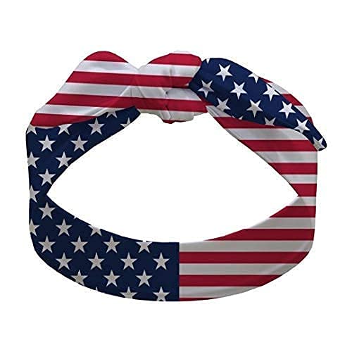 Shimmer Anna Shine Red White And Blue Patriotic American Flag Tie Headband Usa thumb #4