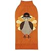 Lanyarco Thanksgiving Fall Dog Clothes Outfit Costume Turkey Dog Sweater for Dogs Medium M Size 14 Back Length Orange