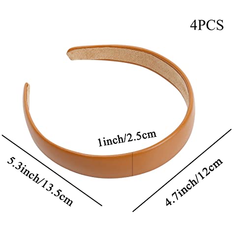 Wovowovo Leather Headbands For Women, 1Inch Non Slip Soft Pu Hair Head Bands Diademas Para Mujer De Moda Cute Beauty Fashion Hairbands Hair Accessories #TOP1