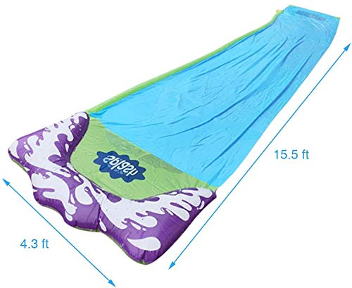 EPROSMIN 15.7 FT Water Slides Slip for Kids - Lawn Water Slides with 1 Surfboard and Crash Pad Lower The Temperature Outdoor Toys - Thumbnail 5