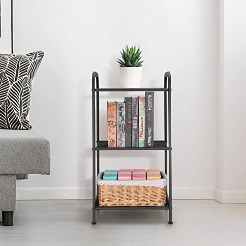 Max Houser Storage Rack With Shelf,Industrial Style Extendable Plant Stand, Standing Shelf Units For Kitchen, Bathroom, Office,Living Room, Balcony, Kitchen (Charcoal Gray, 3 Tier) #TOP4