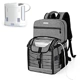 CURMIO Travel Backpack Compatible with Inogen, OxyGo and Caire Units, Portable Oxygen Concentrator Bag with Storage Compartment, Gray (Bag Only, Patent Pending)