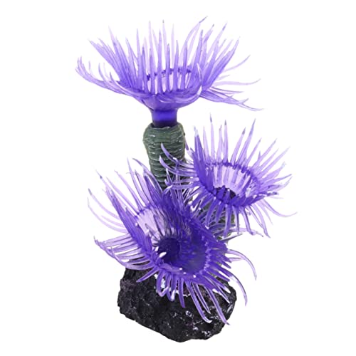 CIYODO 1Pc Purple Artificial Coral for Aquarium Decor Manmade Coral Reef Decoration for Fish Tank Safe Material for Aquatic Environments Vibrant Underwater Accent