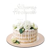 2 Stück Tortendeko Silberhochzeit, Acryl Cake Topper 25 Hochzeitstag Silberne, Torten Topper Kuchendeko Silber für 25 Hochzeitstag Geschenke Jahrestag Frauen Männer