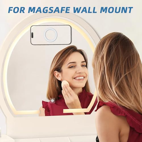 HYDGYC 3 Pack Wall Mount Magnetic Phone Holder for iPhone 17/17 Pro/17 Pro Max/Air/16 15 14 13 12 Pro Max Plus mini, Hands-Free Magnet Shower Mirror Cell Phone Holder & Car Sticker Phone Stand, White by HYDGYC - Used condition - Image 3