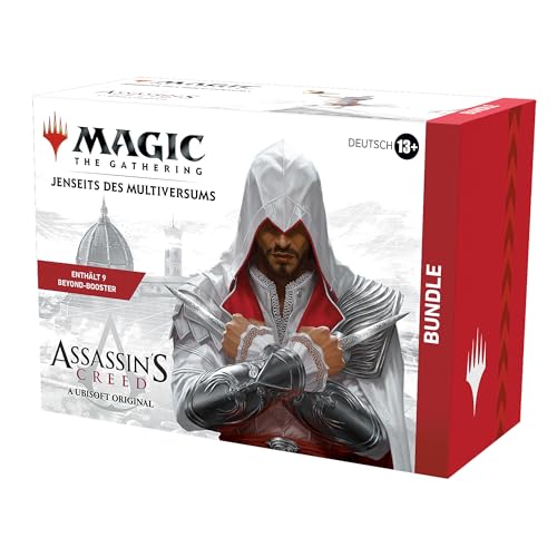 Magic: The Gathering – Assassin’s Creed Bundle | 9 Beyond-Booster + Zubehör | Sammelkartenspiel ab 13 (deutsche Version)