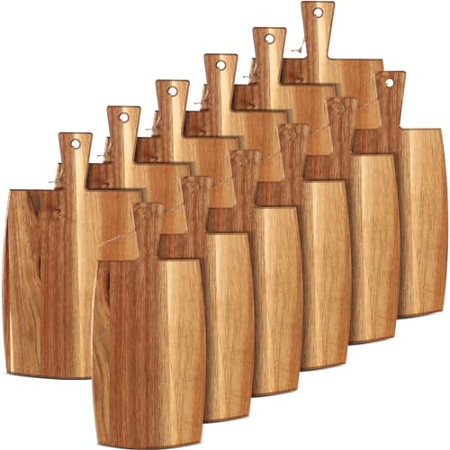 Tablas de cortar Layhit de madera de acacia, 12 piezas miniatura 1