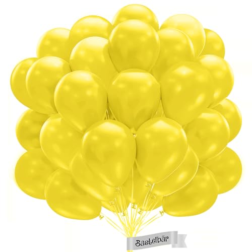 Gelbe Luftballons Set - 30 Stück 12 Zoll Matte Ballons Mit Band Für Sonnenschein-Partys