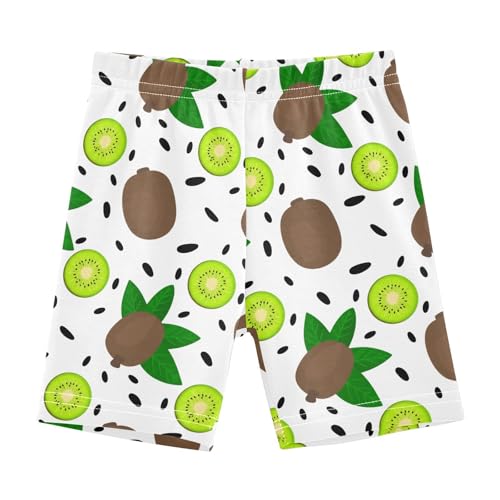 Fruit Leaves Green Girls Bike Shorts Toddler Soft Cotton Under Dress Dance Shorts