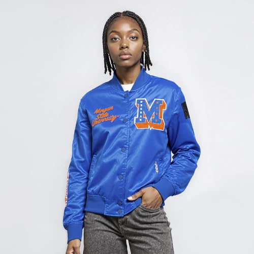 Pro Standard Womens College Morgan State University Classic Essentials Satin Jacket Royal Blue S