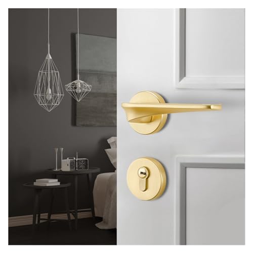 Serrure de porte en or brossé design pour sublimer vos intérieurs