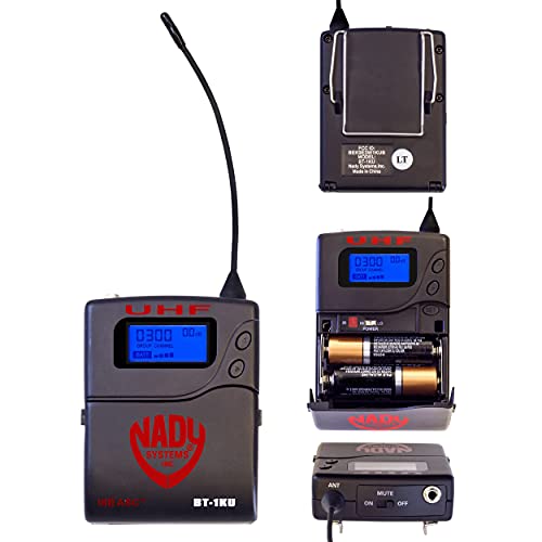 Nady 4W-1Ku Lt Quad True Diversity 1000-Channel Professional Uhf Wireless System With 4 Lapel/Lavalier Microphones – Autoscan – Automatic Transmitter Pairing – True Diversity – All Metal Construction #TOP3