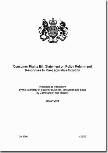 Consumer Rights Bill: statement on policy reform and responses to pre ...