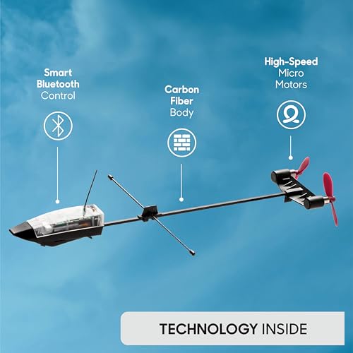 POWERUP 4.0 The Next-Generation Smartphone RC Controlled Paper Airplane Kit. Easy to Fly with Autopilot & Gyro Stabilizer. For Hobbyists, Pilots, Tinkerers. STEM Ready with DIY Modular Kit