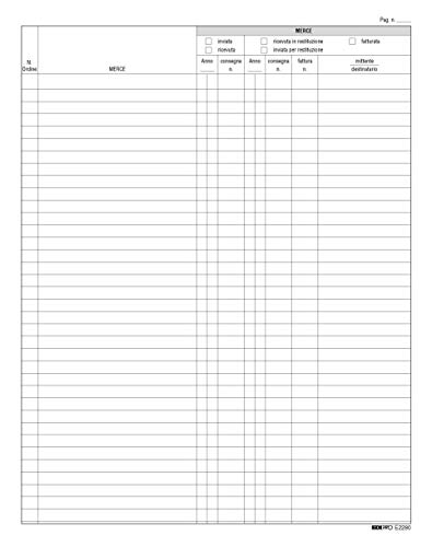 EDIPRO - E2280 - Warenregister ohne Translation Eigentum 23 Seiten f.to 31 x 24,5