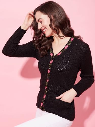 Image of Modeve Women V Neck Ethnic Sweater for Winter||Winterwear||