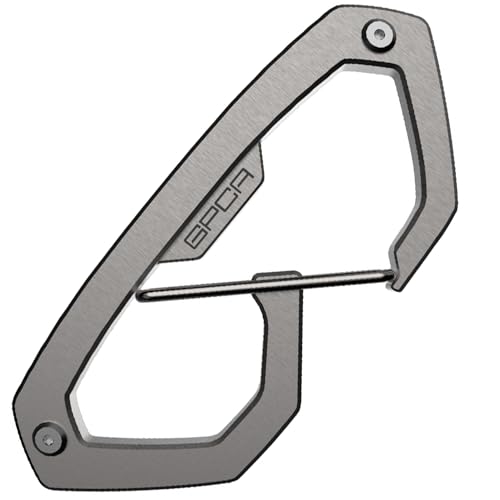 GPCA Carabiner Loop PRO, Key Organizer, Key Ring, Car Key Holder, Carabiner for Rappelling, Hunting and Rescue - Heavy Duty Carabiner Keychain Clip for Adventures (Steel - Medium + Small - 2PCs)