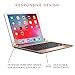 Brydge 10.5 Keyboard for iPad Pro 10.5 inch, Aluminum Bluetooth Keyboard with Backlit Keys (Gold)