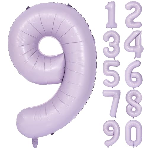 40 In Matte Purple Number Balloons Helium Foil Mylar Balloon Digital 9 by CHANGZHONG - Used condition - US$5.79