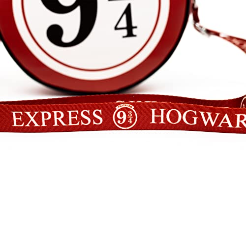 Harry Potter Bag, Round, Harry Potter Platform 9 3/4 Sign Replica, Red, Vegan Leather #TOP5