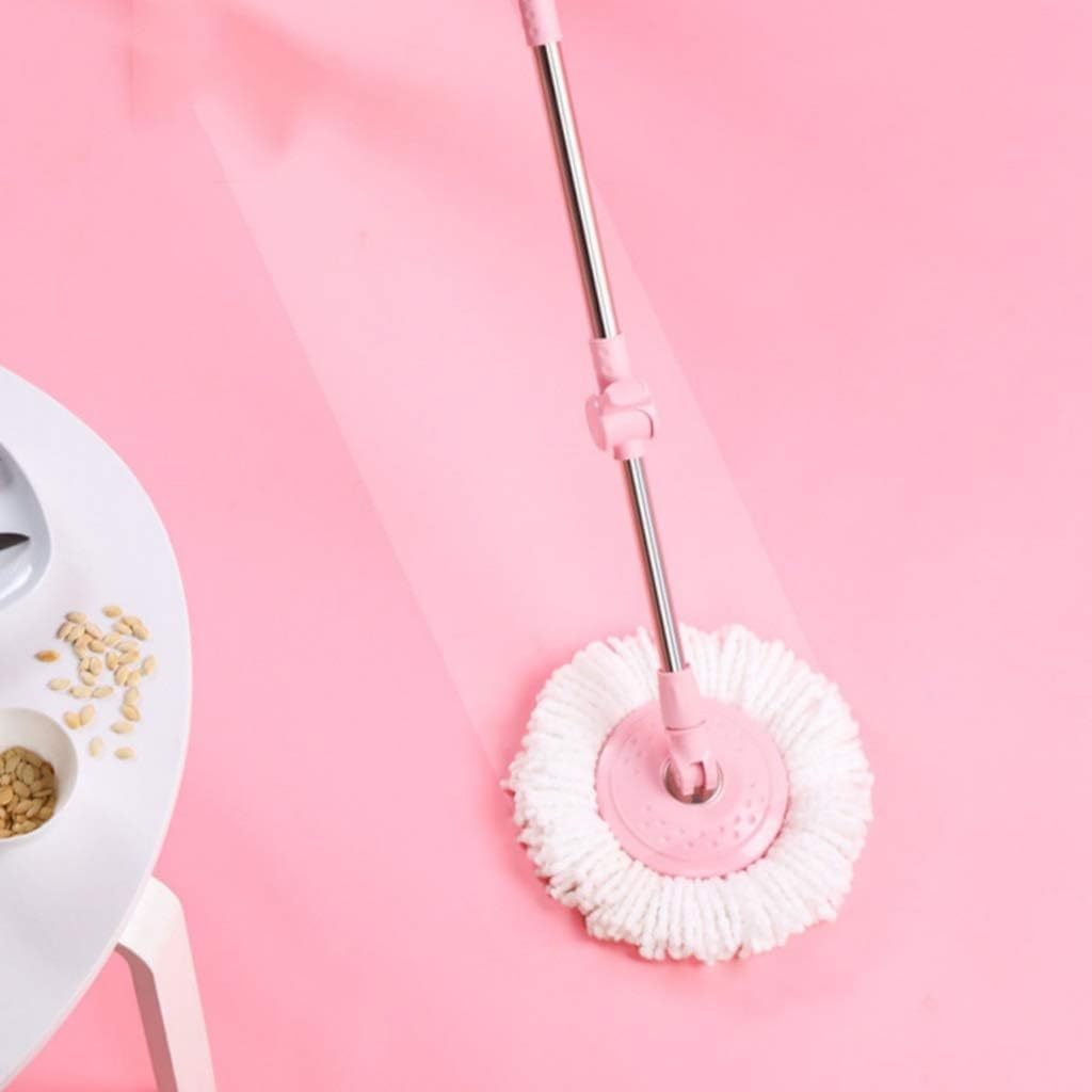 Spin Mop Und Set Mikrofaser Mop - 360 Magic Spinning Mop Und Für Die Reinigung Von Haood Lamite Fliesenböden, Pink, 4 MOP Heads