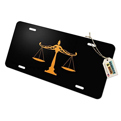 GRAPHICS & MORE Scales of Justice Legal Lawyer Novelty Metal Vanity Tag License Plate