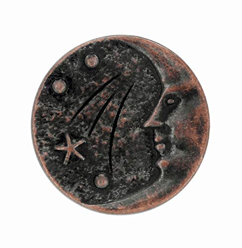 Bezelry 12 Pieces Starry Night Man in The Moon Metal