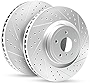 R1 Concepts Rear Brake Rotor Kit |Brake Rotors| Brake Disc |Drilled and Slotted WBPN1-74020