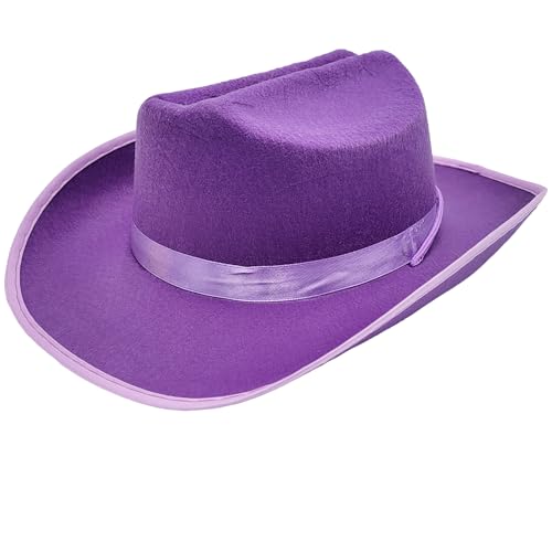 Image of The Dreidel Company Cowboy Felt Western Hat, 22 inch Circumference Dress Up Costume Clothes for Kids, Pretend Play, Party Favors