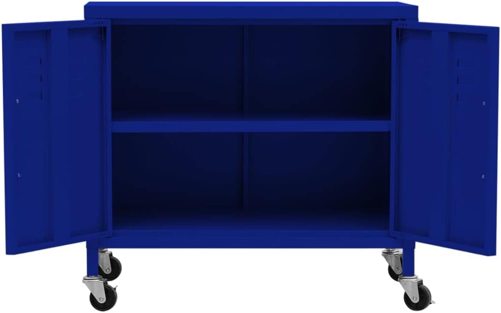 Storage Cabinet Navy Blue 23.6"x13.8"x22" Steel,Office Cabinet, Storage Locker, Cabinet Storage for Organized and Stylish Home Storage