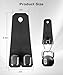 VETERBONE Car Hooks for Headrest, 2Pcs Seat Back Storage Hook Luxurious Leather 100% Metal Multifunctional Car Hanger & Holder for Heatrest, Seat, Bag, Purse (Black)
