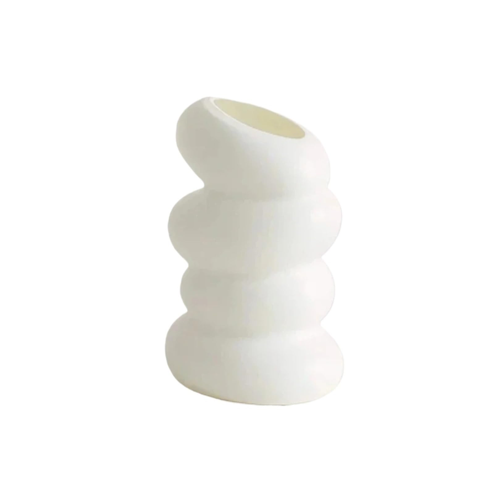 1PC Plastic Spiral White Vase Creative Flower Arrangement Container For Kitchen Living Bedroom Home Decoration Ornament