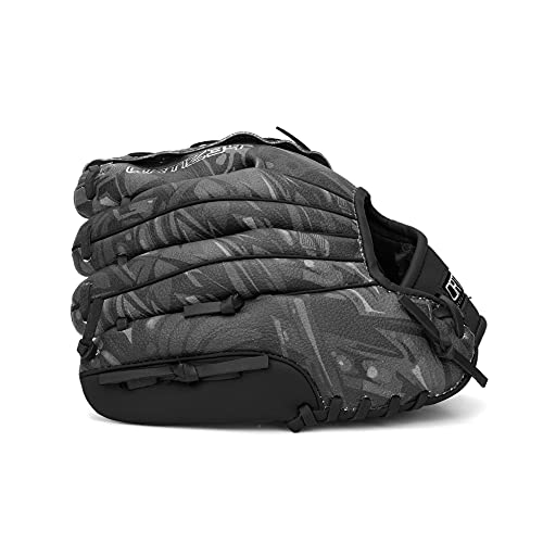 ORTIZ34 Graffiti T-Ball Glove- David Ortiz Graffiti Youth Baseball Glove- Right Hand Throw, Easy to Close, No Break-in Needed, Lightweight, Made for Youth (Black/Grey, 10 Inch) - Thumbnail 4
