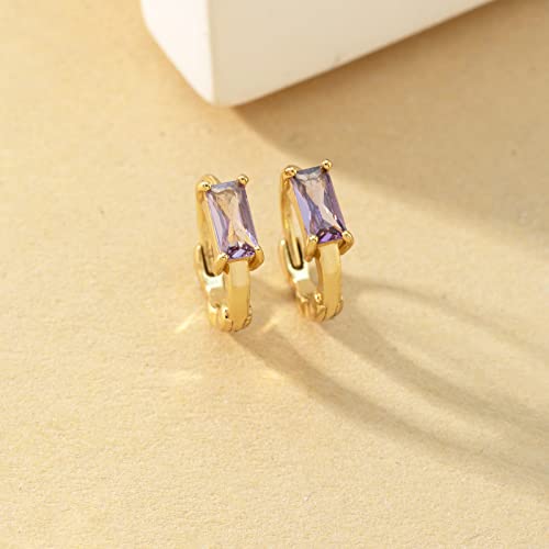 Image of DAILY VIBES Dainty Butterfly Cross CZ Small Huggie Hoop Earrings for Women