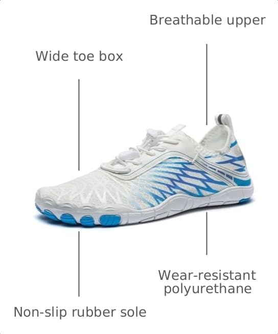Hike Barefoot Shoes for Women Men Breathable & Non-Slip Athletic Footwear Wide Toe Water Shoes,Designed for Walking,Running&Swimming thumbnail