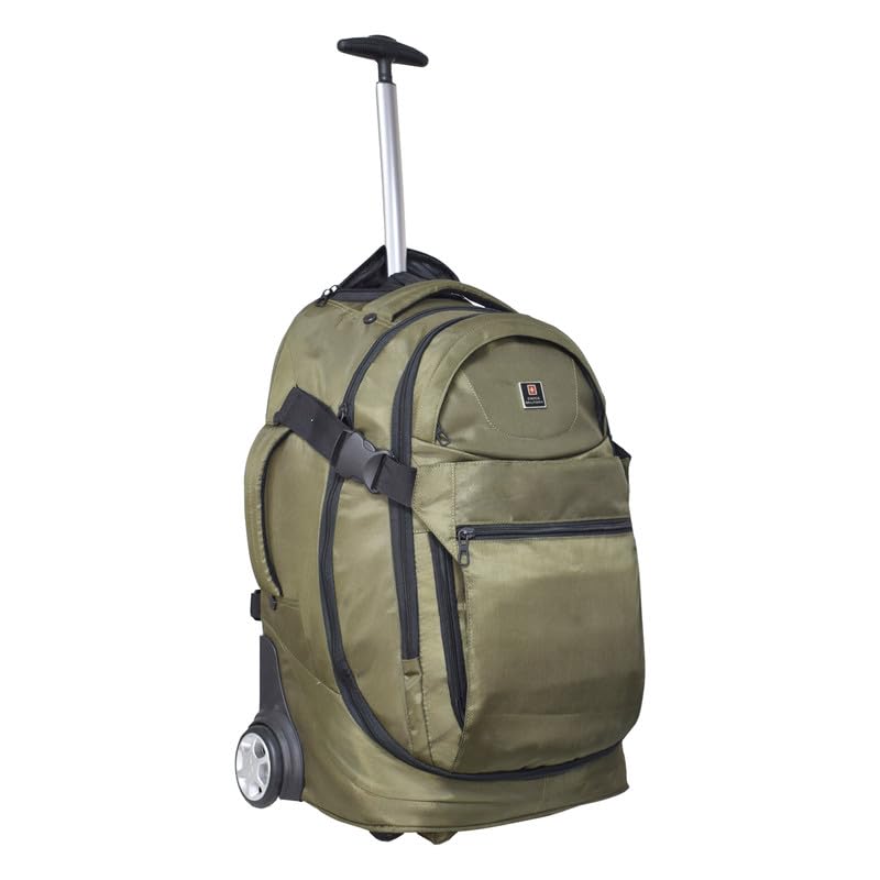 Swiss Military Big Boy Olive Laptop Trolley Backpack fits up to 15.6-inch Laptop Screen with Push Button Trolley Handle, 40 LTR (B0D3FBPMRR) Amazon Price History, Amazon Price Tracker