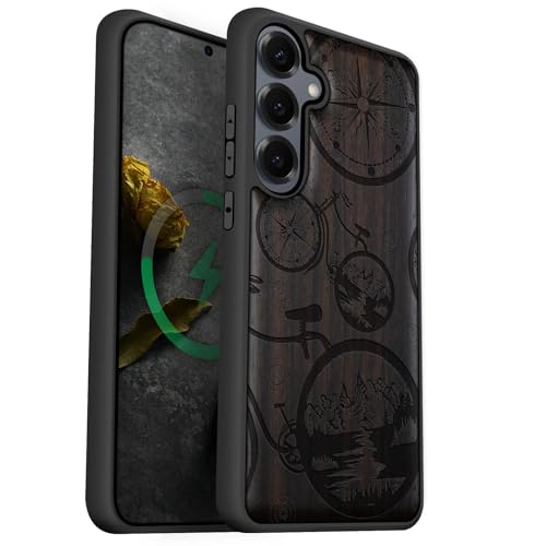 Coque bois Galaxy S25 Plus Magsafe résout les chutes de vélo