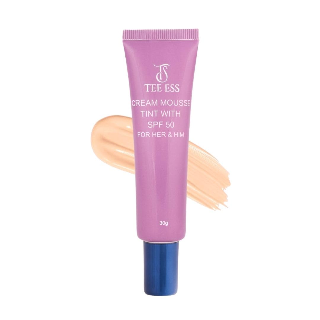 TEE ESS Cream Mousse Unisex Face Tint SPF 50 | Enriched with Vitamin E & Hyaluronic Acid | Lightweight, Pore-Blurring, Non Greasy and Long-Lasting | Unisex Mousse Tint| Suitable for All Skin Types |30g-picture-15