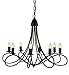 Elegant Lighting Lyndon Collection 8-Light Pendant Lamp, Dark Bronze Finish