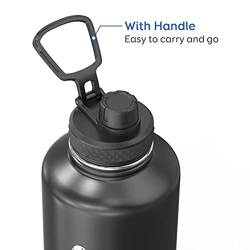 Image of Spout Lid Replacement for 40oz, 64oz, 87oz & 128oz Coolflask Water Bottles, Replacement Twist Lid of 2.22 inch Diameter, Accessories Flip lid with Big Wide Handle, Easy to Carry, Leak- Proof BPA-Free