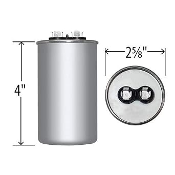 Motor Run Capacitor, 90 MFD, 440 VAC, Round