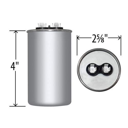 (2) Pack, 90 uF x 370 or 440 VAC - Jard # 12868 Round Dual Run Capacitor