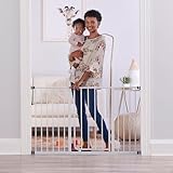 Regalo Easy Open 47-Inch Super Wide Walk Thru Baby Gate, Bonus Kit, Includes 4-Inch and 12-Inch Extension Kit, 4 Pack Pressure Mount Kit and 4 Wall Cups and Mounting Kit