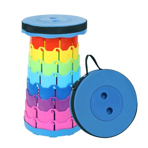 alouweekuky Taburete Plegable Portátil Ajustable en Altura: Banqueta Plegables Portatil, Hacer Barbacoas, Cocina, Taller, Niños, Soporta hasta 200 kg