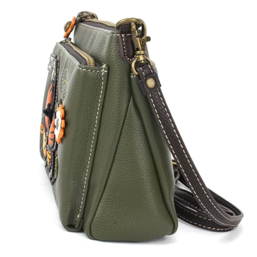 Image of CHALA RFID Protected Vegan Leather Deluxe Crossbody Bag with Adjustable Straps